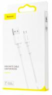 Кабель BASEUS Mini White Micro USB Cable 2.4A 1 м белый