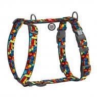 Шлейка анатомическая Waudog Nylon рисунок "Блоки" L Ш25 мм A 51-85 см B 61-85 см