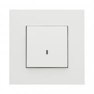 Выключатель одноклавишный Efapel Quadro с подсветкой белый матовый 4601212 SBM