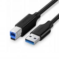 Дата-кабель UGREEN US210 USB 3.0 AM to BM Print Cable 1 м Black (30753) 1 м black (30753)