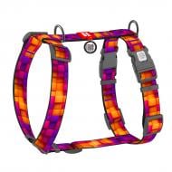 Шлейка анатомічна Waudog Nylon малюнок "Куби 3Д" XL Ш35 мм A 60-100 см B 70-100 см