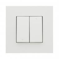 Выключатель для жалюзи двухклавишный Efapel Quadro без подсветки белый матовый 4628112 SBM
