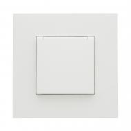 Розетка с крышкой бытовая с заземлением Efapel Quadro IP44 белый матовый 4612812 SBM