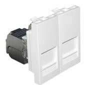 Розетка комп’ютерна подвійна Efapel Quadro RJ45 5e без кришки білий матовий 4697612 SBM