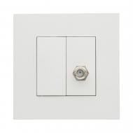 Розетка TV оконечная Efapel Quadro IP20 белый матовый 4697912 SBM