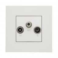 Розетка TV+R/SAT оконечная Efapel Quadro IP20 белый матовый 4654312 SBM