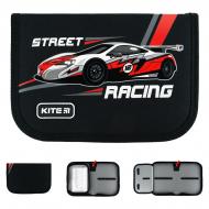 Пенал 621 Racing 1 отворот KITE черный