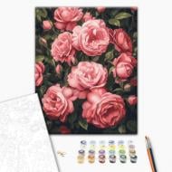 Картина по номерам Душистый куст пионов 40x50 см Brushme