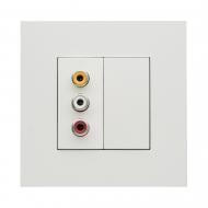 Розетка акустическая Efapel Quadro IP20 белый матовый 4658012 SBM
