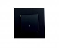 Выключатель одноклавишный одноклавишный Efapel Quadro с подсветкой черный матовый 4601212 SPM