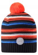 Шапочка дитяча унісекс Reima Aapa р.48 чорний із помаранчевим 538080-9991