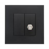 Розетка TV кінцева Efapel Quadro IP20 чорний матовий 4697912 SPM