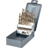 Набор сверл по металлу Proline HSS-CO 1-10 мм крок 0.5 мм (з кобальтом) 19 шт. 78219