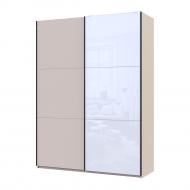 Шафа-купе G-Caiser Doros ДСП 1,8 м 1800x60x2400 мм кашемір/білий двері ДСП / скло
