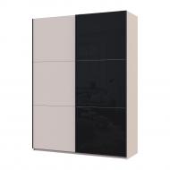 Шафа-купе G-Caiser Doros ДСП 1,8 м 1800x600x2400 мм кашемір/чорний двері ДСП / скло