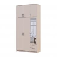 Шкаф для одежды Doros Ронди с зеркалом и высокой антресолью 3ДСП 2600х1210х520 мм кашемир / кашемир
