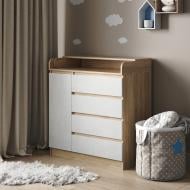 Комод сповивальний Sofia Style 970x450x900 мм дуб сонома/німфея альба КПР2-03-01