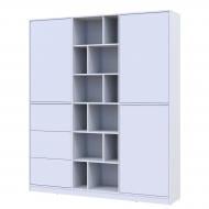 Шафа для одягу Doros Морган з шухлядками 2100х1800х400 мм білий / білий