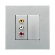 Розетка акустическая Efapel Quadro IP20 алюминий 4658012 SAL Розетка акустическая Efapel Quadro IP20 алюминий 4658012 SAL