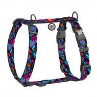 Шлейка анатомическая Waudog Nylon рисунок "Бесконечные миры" M Ш20 мм A 38-60 см B 46-60