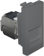 Розетка компьютерная Efapel Quadro RJ45 без крышки алюминий 4697112 SAL