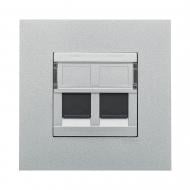 Розетка двойная компьютерная Efapel Quadro IP20 алюминий 4697612 SAL Розетка двойная компьютерная Efapel Quadro IP20 алюминий 4697612 SAL