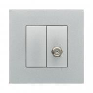 Розетка TV оконечная Efapel Quadro IP20 алюминий 4697912 SAL