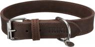 Ошейник Trixie для собак кожаный Rustic L 48-56 см/30 мм темно-коричневый