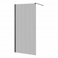 Стенка душевая Imprese Walk-in 110х200см, стекло рефленное mavat, проф. черный мат