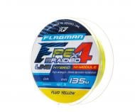 Шнур Flagman PE Hybrid F4 FluoYellow 135м 0,08мм 3,6кг