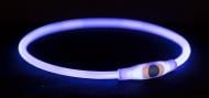 Ошейник Trixie с подсветкой Flash USB S-M 40 см/8 мм синий