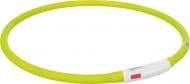 Ошейник Trixie светящийся Flash Light Ring USB силикон XS-XL: 70см/10 мм зеленый