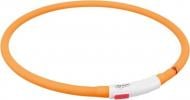 Ошейник Trixie светящийся Flash Light Ring USB силикон XS-XL: 70см/10 мм оранжевый