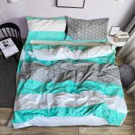 Комплект постельного белья евро STAR DOTS (GREEN) зеленый Zastelli