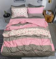 Комплект постельного белья полуторный STAR DOTS (PINK) серый Zastelli