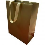 Пакет бумажный В400хШ300хГ160 мм золото