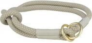 Ошейник Trixie удавка для собак Soft Rope S-M: 40 см / 10 мм серый/светло-серый