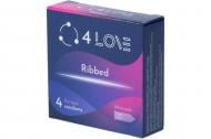 Презервативи 4LOVE Ribbed 4 шт.