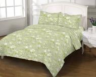 Комплект постельного белья евро 12094 GOLD USA зеленый Zastelli