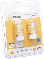 Лампа світлодіодна LightMaster LB-604 2 шт./уп. 220 В 4 Вт G4 прозора 2700 K