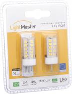 Лампа светодиодная LightMaster LB-604 2 шт./уп. 12 В 4 Вт G4 прозрачная 4000 K