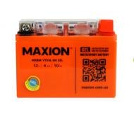 Акумулятор автомобільний MAXION 4Ah 50A 12V YTX4L-BS GEL «+» праворуч