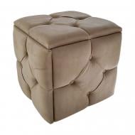 Пуф-трансформер Metalzavod 5в1 каретная стяжка 470х450х470 мм бежевый / черный Пуф-трансформер Metalzavod 5в1 каретная стяжка 470х450х470 мм бежевый / черный