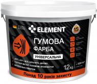 Фарба гумова Element універсальна мат білий 12 кг