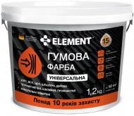 Краска резиновая Element универсальная RAL 8017 мат коричневый 1,2 кг