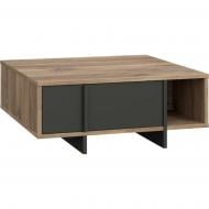 Стіл журнальний Forte Meble Jokkaz 1000x1000x408 мм чорний/ дуб флагстафф