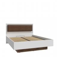 Ліжко з підйомним механізмом Forte Meble Penkridge 160x200 см світло-сірий/дуб глиняний