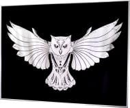 Картина на зеркале SEAPS Черная кристальная сова №3318