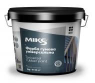 Універсальна гумова фарба акрилова MIKS Color мат чорна RAL 9005 3,5 кг