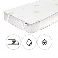 Наматрасник MirSon №1003 Alberto Eco Aloe Vera водонепроницаемый с резинкой по углам 26х70x140 см